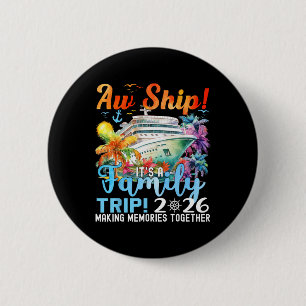 Macaron Rond 5 Cm Voyage de famille amusant Aw Ship 2026 Été Famille
