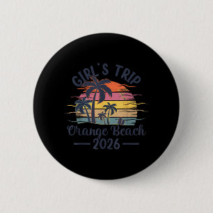 Macaron Rond 5 Cm Voyage de filles à Orange Beach 2026 Été Coucher d