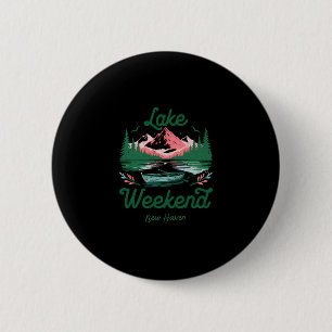 Macaron Rond 5 Cm Voyage de vacances de week-end au lac New Haven Co