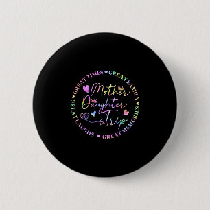 Macaron Rond 5 Cm Voyage en croisière mère fille souvenirs drôles ma