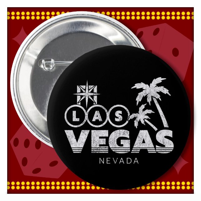 Macaron Rond 5 Cm Voyage en famille Souvenir Las Vegas Vacances (Créateur téléchargé)