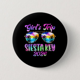 Macaron Rond 5 Cm Voyage entre filles à Siesta Key Été 2026 Week-end