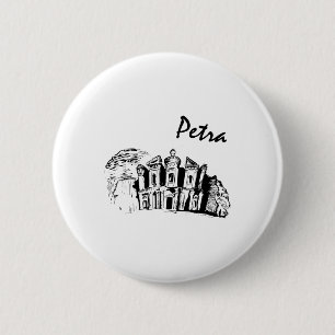 Macaron Rond 5 Cm Voyage Jordanie Amman Pétra Mer Morte Vacances en