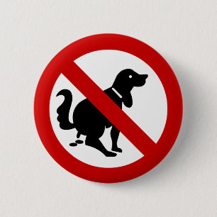 Macaron Rond 5 Cm VOYAGE ⚠ THAÏE NO DOG Fouling ⚠