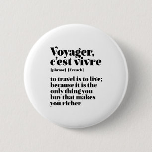Macaron Rond 5 Cm Voyager français inspiré Voyager C'est Vivre