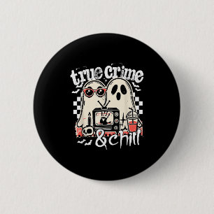 Macaron Rond 5 Cm Vrai Crime Et Détente Drôle Halloween, Gentil Fant