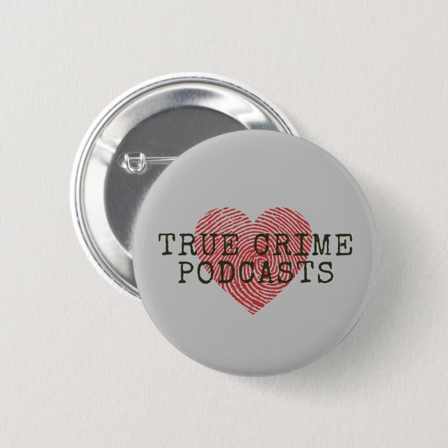 Macaron Rond 5 Cm Vrai crime Podcast Lover (Devant & derrière)