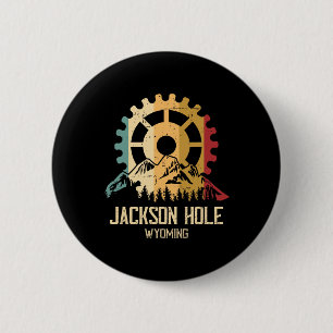 Macaron Rond 5 Cm VTT Jackson Hole Wyoming 