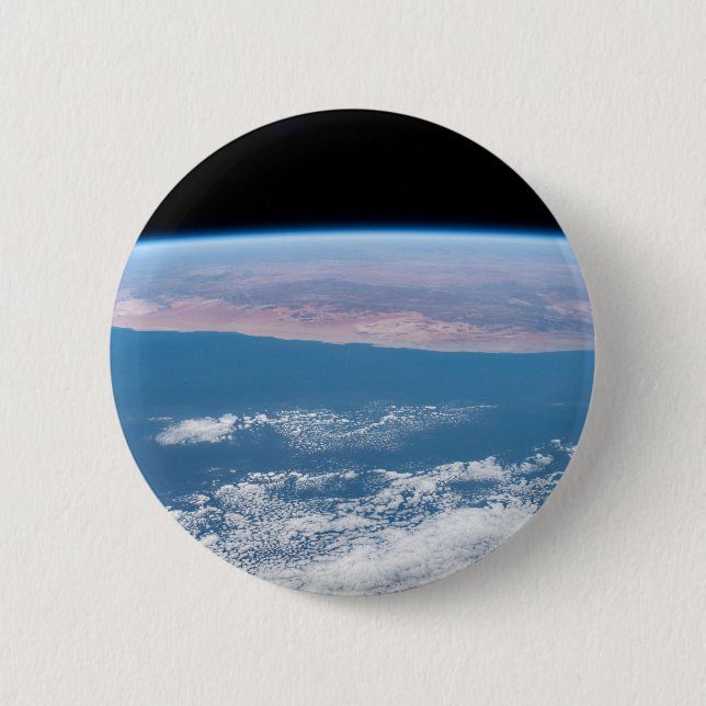 Macaron Rond 5 Cm Vue Sur La Côte Sud-Ouest De L'Afrique. (Devant)