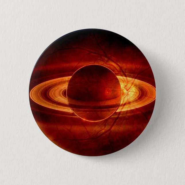 Macaron Rond 5 Cm Vue unique de Saturn (Devant)
