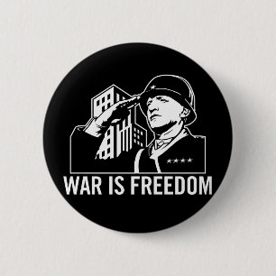 Macaron Rond 5 Cm War is Freedom Button