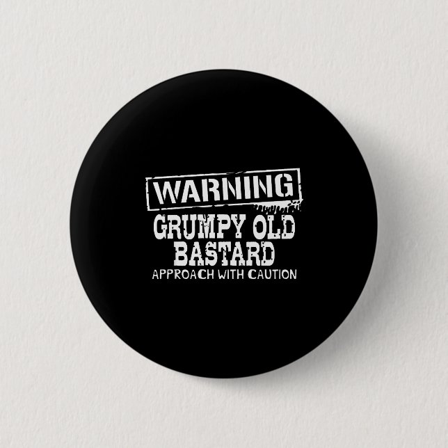 Macaron Rond 5 Cm Warning Mpy Old Approach With Caution Funny  (Devant)