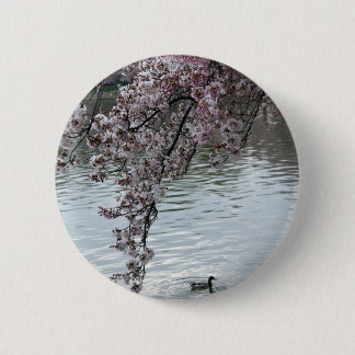 Macaron Rond 5 Cm Washington DC de fleurs de cerisier