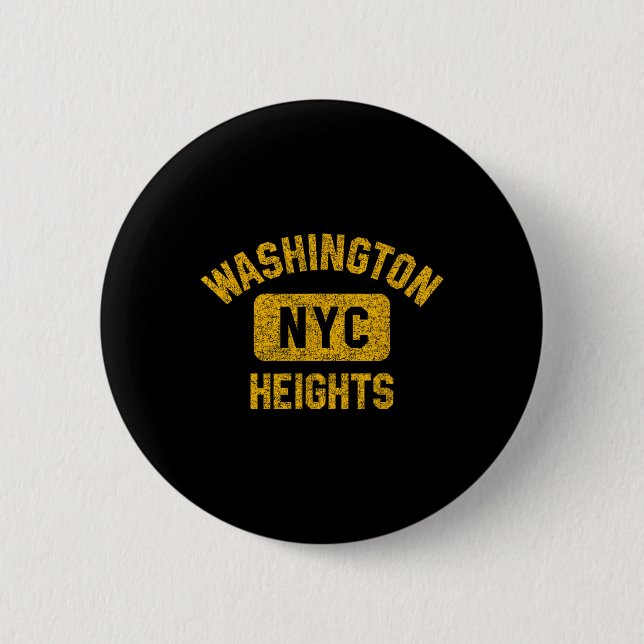 Macaron Rond 5 Cm Washington Heights Nyc Gym Style Ambre Distorti (Devant)
