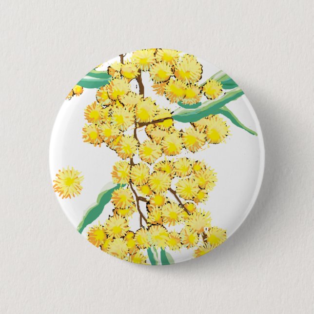 Macaron Rond 5 Cm Wattle dit Australie (Devant)