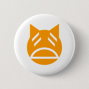 Macaron Rond 5 Cm Weary Emoji Cat