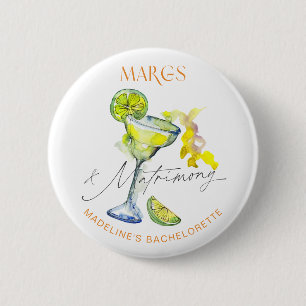 Macaron Rond 5 Cm Week-end de célibataire élégant Margs & Matrimony