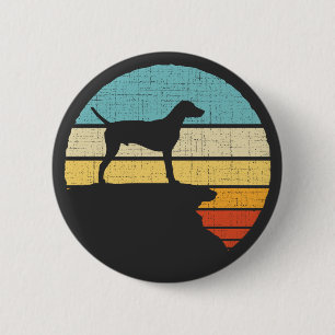 Macaron Rond 5 Cm Weimaraner Propriétaire Retro Vintage 60s les anné