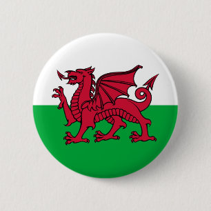 Macaron Rond 5 Cm Welsh Dragon