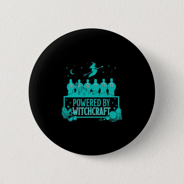 Macaron Rond 5 Cm Wered By Witchcraft - Seattle Baseball Premium  (Devant)