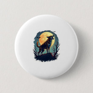 Macaron Rond 5 Cm Werewolf Beagle Howl