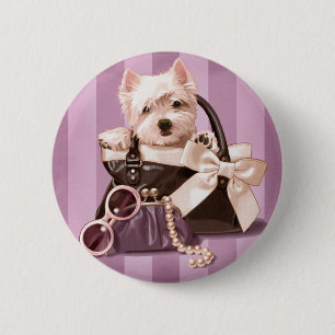 Macaron Rond 5 Cm Westland Terrier