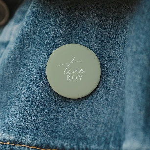 Macaron Rond 5 Cm Whimsical Sage Green Genre Revevey Équipe Garçon
