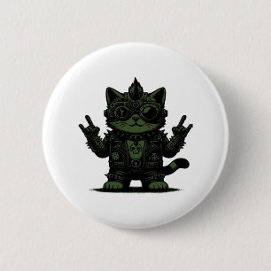Macaron Rond 5 Cm Whimsigoth Cyborg Art Vintage Design Classique