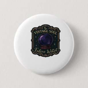 Macaron Rond 5 Cm Whimsigoth Imaginaire Forêts mystiques, lunes et m