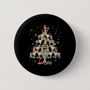 Macaron Rond 5 Cm Whippets Christmas Tree Funny Whippets Amoureux Ch