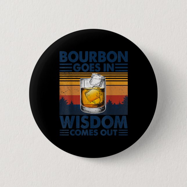 Macaron Rond 5 Cm Whiskey Bourbon entre dans la sagesse sort (Devant)