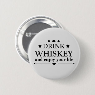 Macaron Rond 5 Cm Whiskey cite d'amusants propos d'alcool