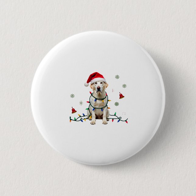 Macaron Rond 5 Cm White Boxer Dog Ugly Christmas Sweater Funny Xmas  (Devant)