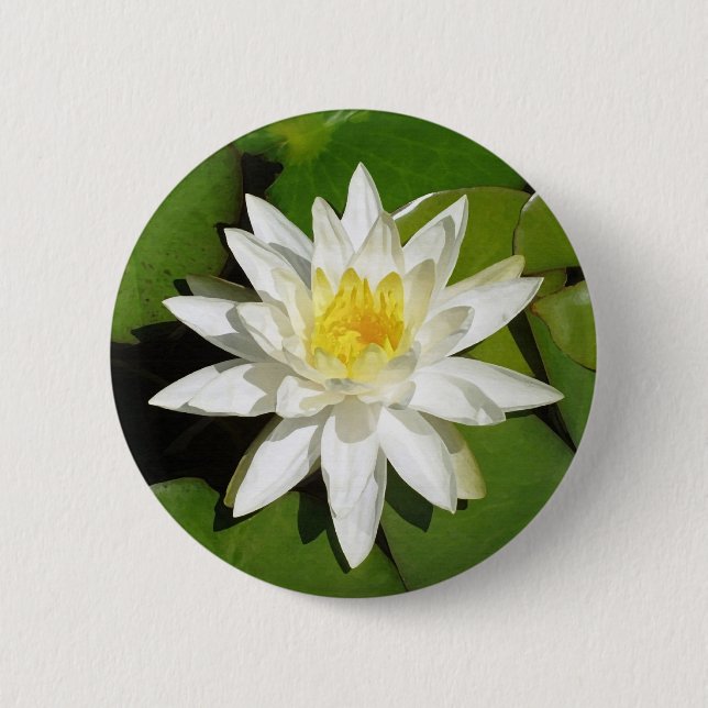 Macaron Rond 5 Cm White lotus (Devant)
