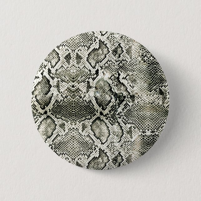 Macaron Rond 5 Cm White Snake print (Devant)
