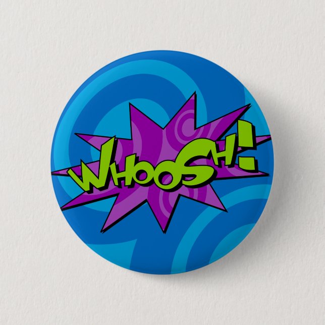 Macaron Rond 5 Cm Whoosh l'insigne de bande dessinée (Devant)