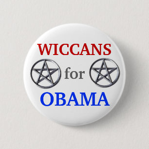 Macaron Rond 5 Cm Wiccans pour le bouton d'Obama 2012
