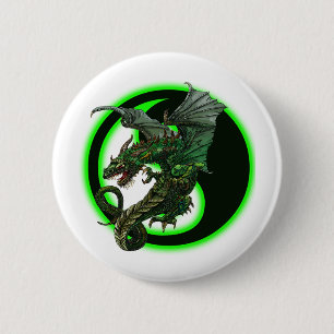 Macaron Rond 5 Cm Wicked Dragon Design