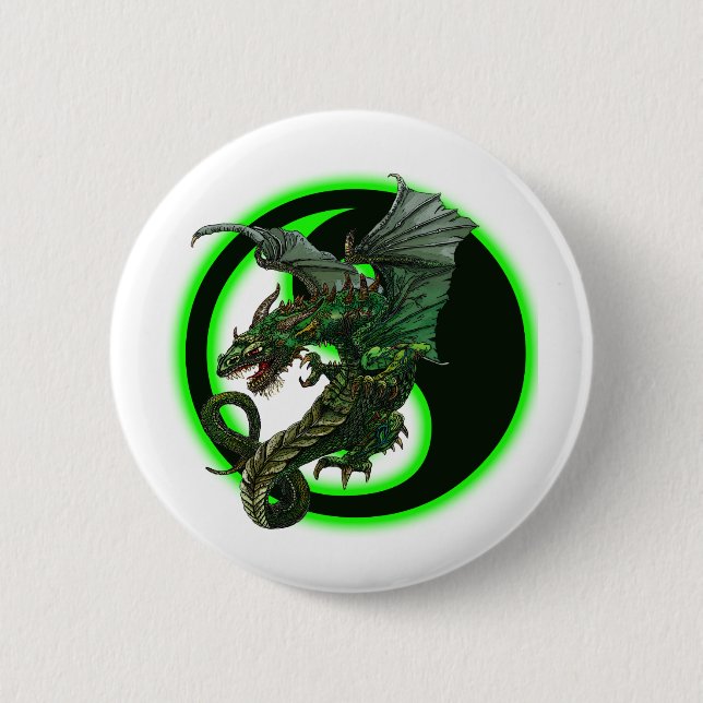 Macaron Rond 5 Cm Wicked Dragon Design (Devant)