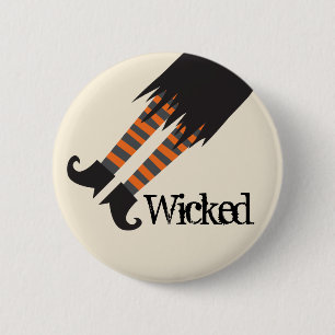 Macaron Rond 5 Cm Wicked Witch Funny Halloween
