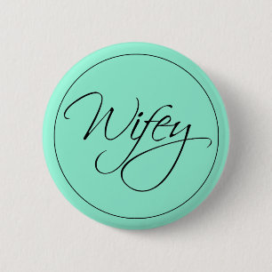 Macaron Rond 5 Cm Wifey Calligraphie