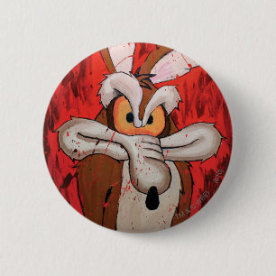 Macaron Rond 5 Cm WILE E. COYOTE™ Fureur Rouge