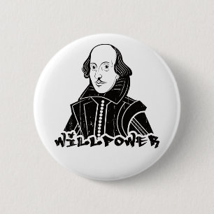 Macaron Rond 5 Cm Will Shakespeare Portrait