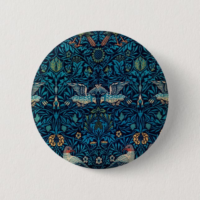 Macaron Rond 5 Cm william morris (Devant)