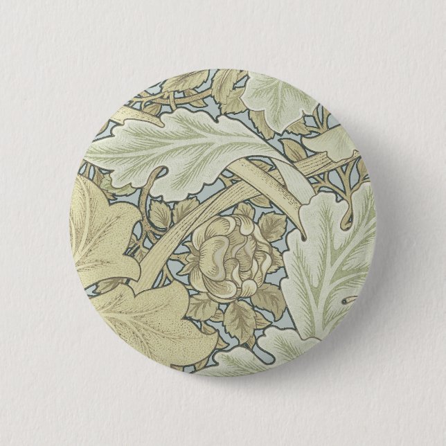 Macaron Rond 5 Cm William Morris Acanthus St James Wallpaper (Devant)