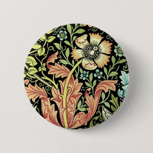 Macaron Rond 5 Cm William Morris Compton Fond d'écran classique