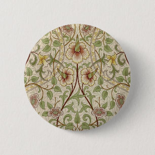 Macaron Rond 5 Cm William Morris Daffodil Fond d'écran classique
