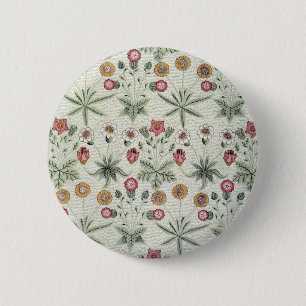 Macaron Rond 5 Cm William Morris Daisy Floral Fond d'écran Motif