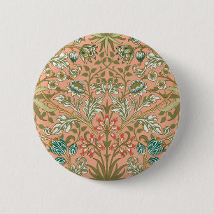 Macaron Rond 5 Cm William Morris Hyacinth Flower Rose Art