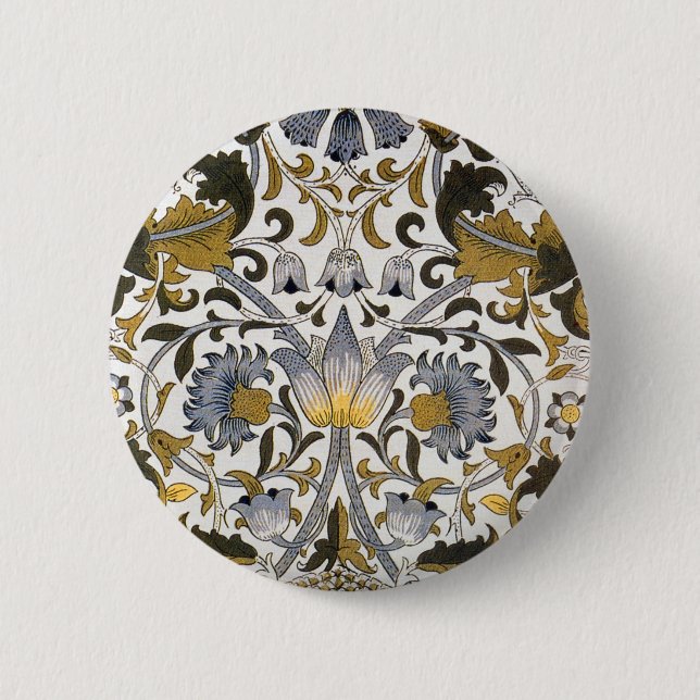 Macaron Rond 5 Cm william morris lodsé floral textile (Devant)